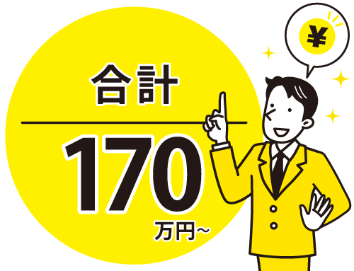 開業費用合計170万円～