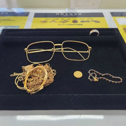 金縁メガネなど貴金属買取